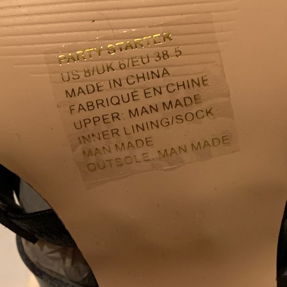 Just Fab Black Strap Heels - Size 8 NEW! - Picture 7 of 8